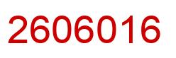 Number 2606016 red image
