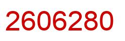 Number 2606280 red image