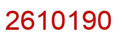 Number 2610190 red image