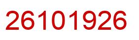 Number 26101926 red image