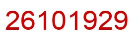 Number 26101929 red image