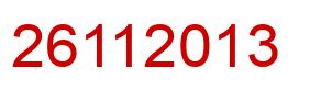 Number 26112013 red image