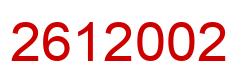 Número 2612002 imagen rojo