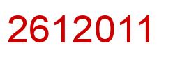 Número 2612011 imagen rojo