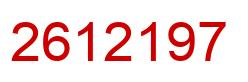 Number 2612197 red image