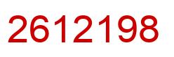 Number 2612198 red image