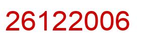 Number 26122006 red image