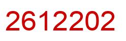 Number 2612202 red image