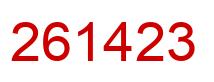 Number 261423 red image