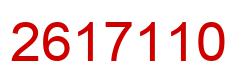 Number 2617110 red image