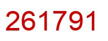 Number 261791 red image