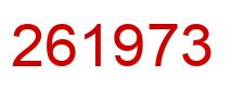 Número 261973 imagen rojo