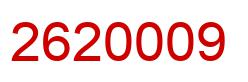 Number 2620009 red image