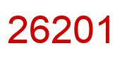 Number 26201 red image