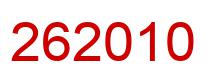 Number 262010 red image