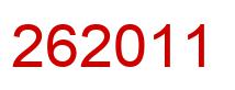 Number 262011 red image