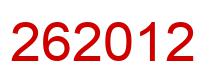 Number 262012 red image