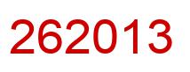 Number 262013 red image
