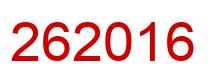 Number 262016 red image