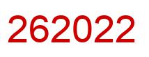 Number 262022 red image