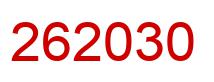 Number 262030 red image