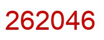 Number 262046 red image