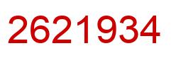 Number 2621934 red image