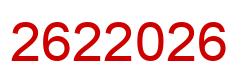 Número 2622026 imagen rojo