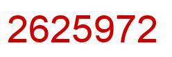 Number 2625972 red image