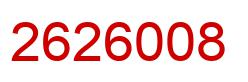 Number 2626008 red image