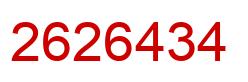 Number 2626434 red image