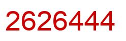 Number 2626444 red image