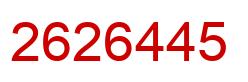 Number 2626445 red image