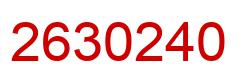Number 2630240 red image