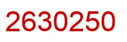 Number 2630250 red image