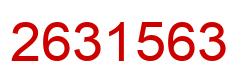 Number 2631563 red image
