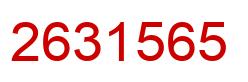 Number 2631565 red image
