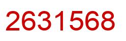 Number 2631568 red image