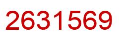 Number 2631569 red image