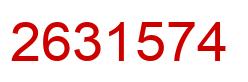 Number 2631574 red image