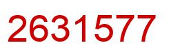 Number 2631577 red image