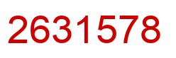 Number 2631578 red image