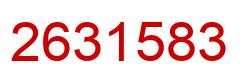 Number 2631583 red image