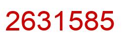 Number 2631585 red image