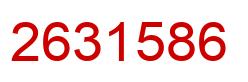 Number 2631586 red image