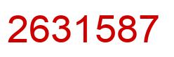 Number 2631587 red image