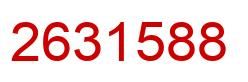 Number 2631588 red image
