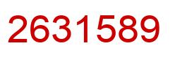 Number 2631589 red image