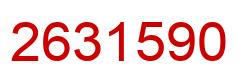 Number 2631590 red image