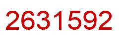 Number 2631592 red image